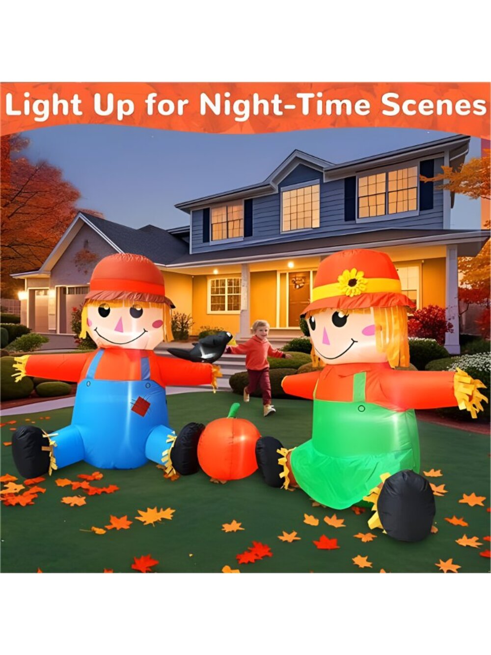 8FT Long Fall Thanksgiving Inflatables Outdoor Decorations, Inflatable - Picture 5 of 7